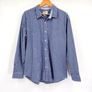 2/$30 American Eagle Classic Fit Collared Gingham Plaid Button Down Shirt AE XXL